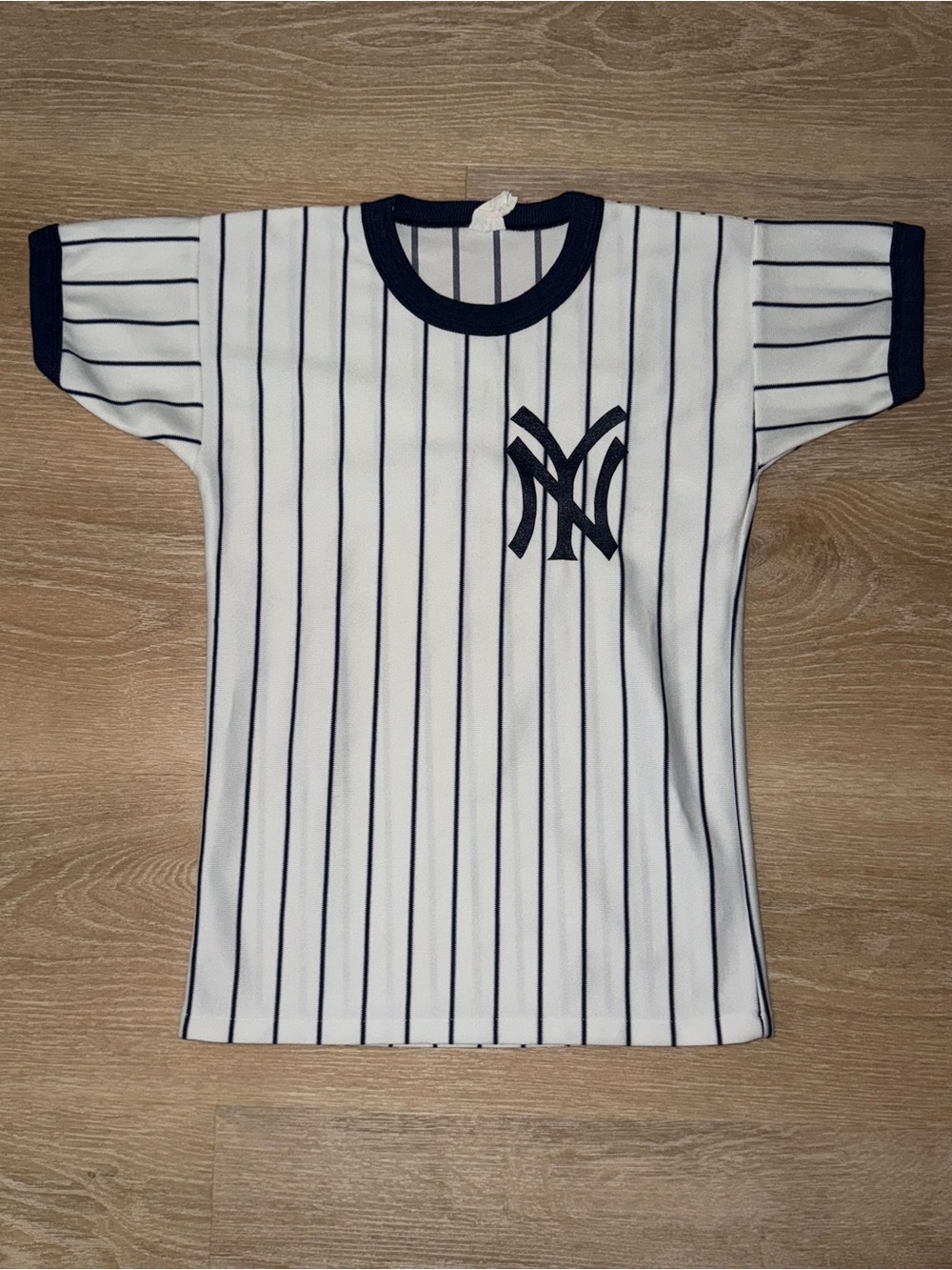 Vintage 80’s New York Yankees Pinstripe Jersey Size Boys Large